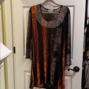 Dress with stones